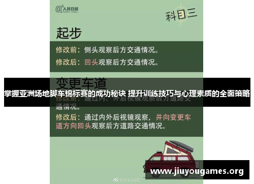 掌握亚洲场地脚车锦标赛的成功秘诀 提升训练技巧与心理素质的全面策略